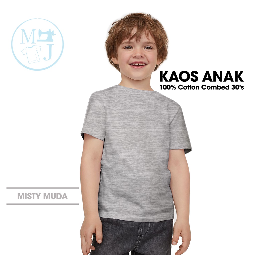 Kaos polos misty muda / Fashion anak / Kaos polos anak combed 30s / Kaos anak murah / Kaos anak misty muda