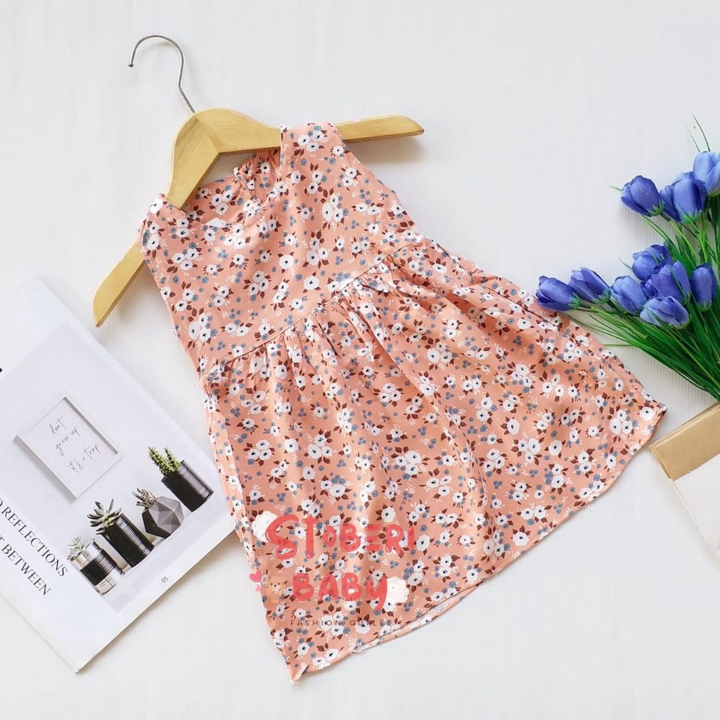 stoberi baby - BBB DRESS SELLENAA dress anak perempuan bayi motif bunga lucu PART1