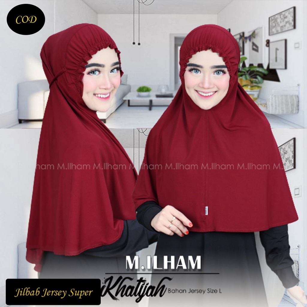 Jilbab Instant Hijab Instan Jersey Super Premium Khatijah L Hijab Bergo Kekinian Lembut M Ilham