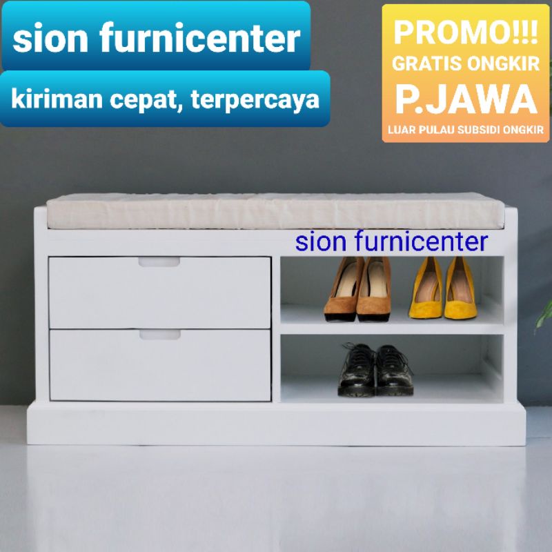 BENCH KAYU / RAK SEPATU / BENCH LACI / STORAGE BOX / BANGKU / BANGKU PENYIMPANAN / BENCH KAYU