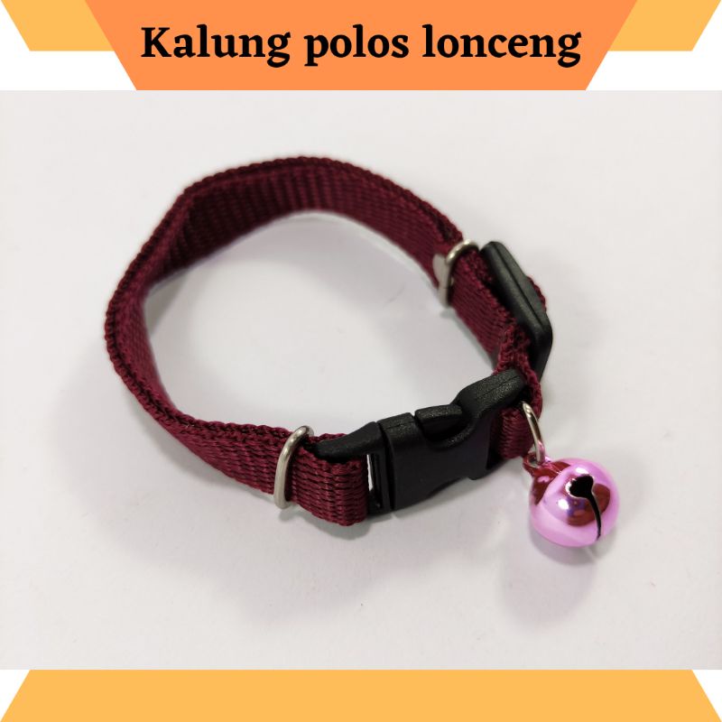 Kalung Kucing Lonceng 12 mm Motif Polos / Kalung Kucing Murah / Kalung Anjing / kalung aksesoris
