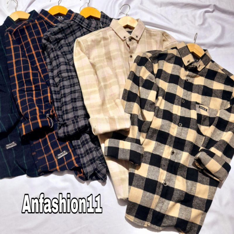 Kemeja Flanel Import Pria Kualitas Premium Distro Lengan Panjang Unisex Kemeja Flanel Kotak Kotak