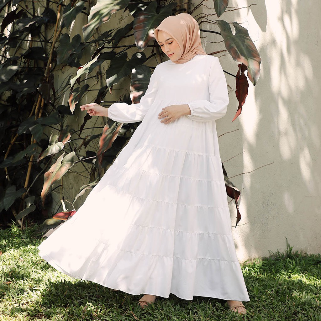 HijabChic Finna Broken White Dress