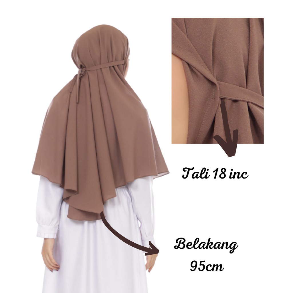 JILBAB BERGO MARYAM TALI 75X95 DIAMOND PREMIUM KERUDUNG HIJAB BERGO INSTANT MURAH COD PART 1-2