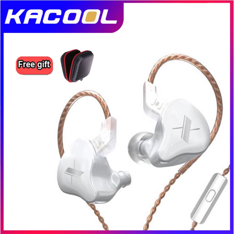 [Barang Spot] KZ EDX with Microphone In Ear Noise Cancelling Earphone Heavy Bass Sensation Sport Headset-KZ EDX-Putih