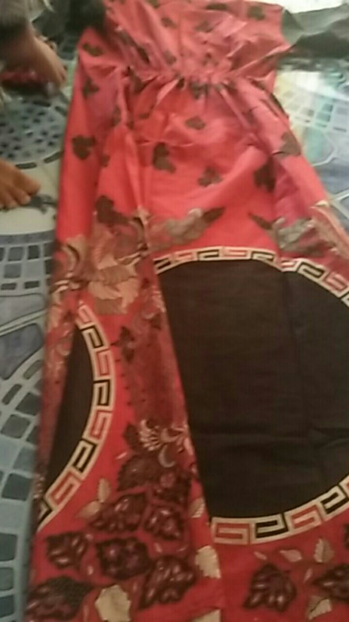Gamis Batik Sriwedari Maxi Jumbo Bumil Busui Katun Sogan Allsize Ld 110 Ld 120