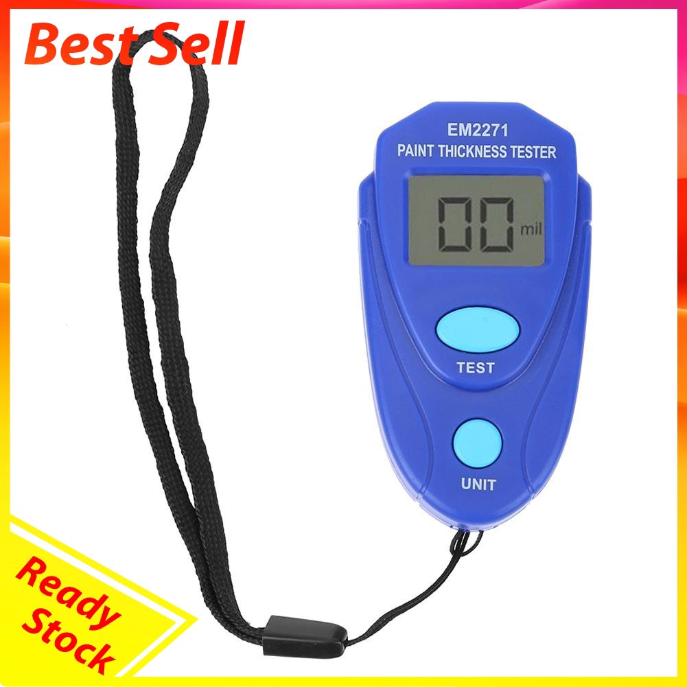 EM2271 Portable Digital Coating Thickness Gauge Car Mini Zinc Paint Thickness Meter Painting Gauge