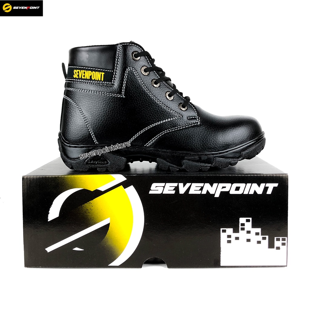 Sepatu Safety Pria Original Sevenpoint Boots Ujung Besi Proyek Lapangan Septy Sefty Septi Shoes Cowok Cewek Wanita 007