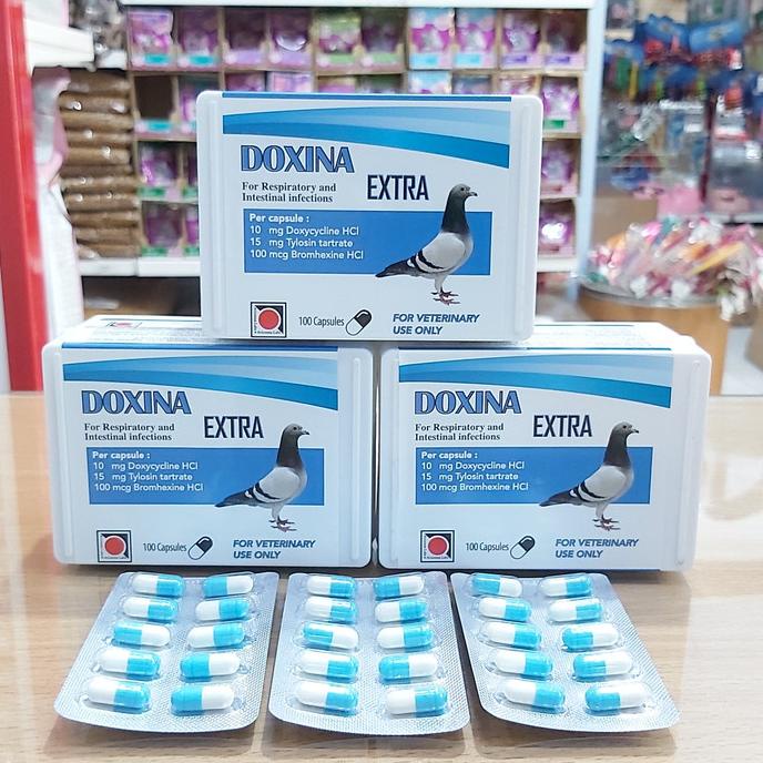 PROMO Antibiotik Burung Doxina Extra 100Tab Anti inflamasi/Ekspektoran/Snot Murah