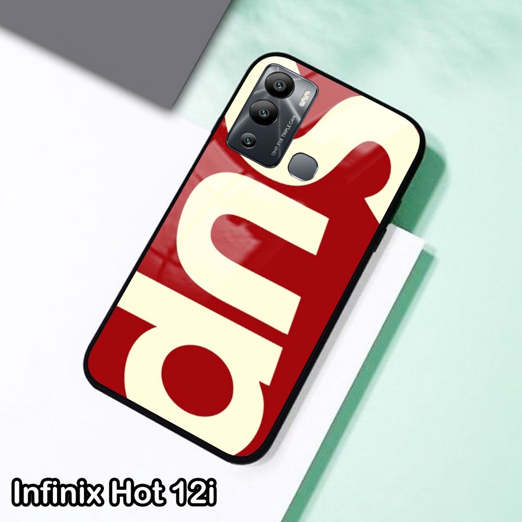 Softcase Glass Kaca Infinix Hot 12i Terbaru [FC32] Case Motif Infinix Hot 12i - Casing Hp Infinix Ho