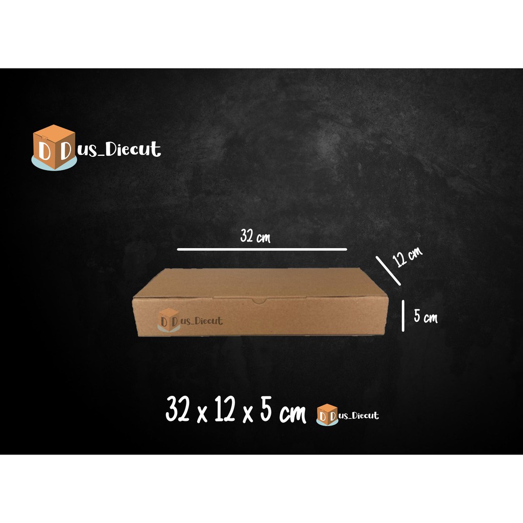 

Kardus die cut uk. 32x12x5 cm (model box pizza)