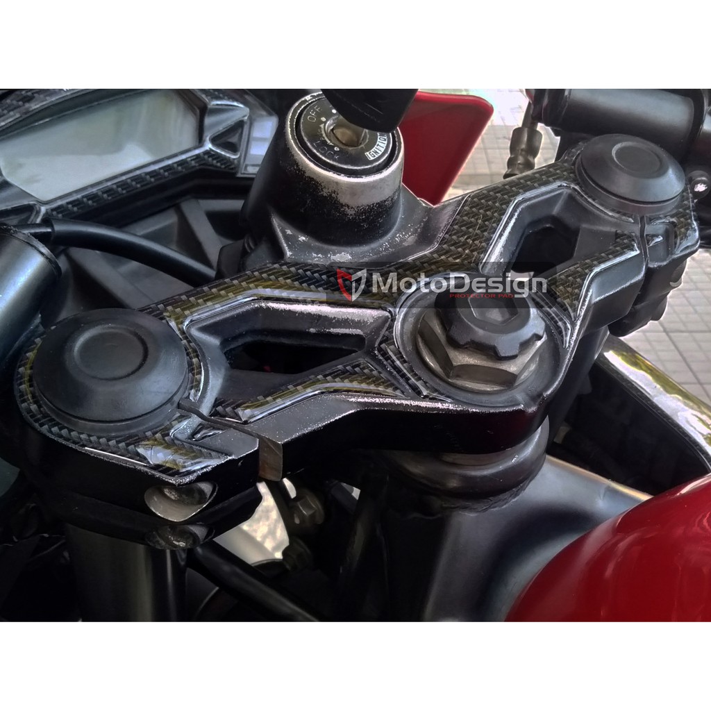 Stiker Timbul Protector Pad Segitiga Triple Clamp Ninja 250 Mono SL 250RR 250SL
