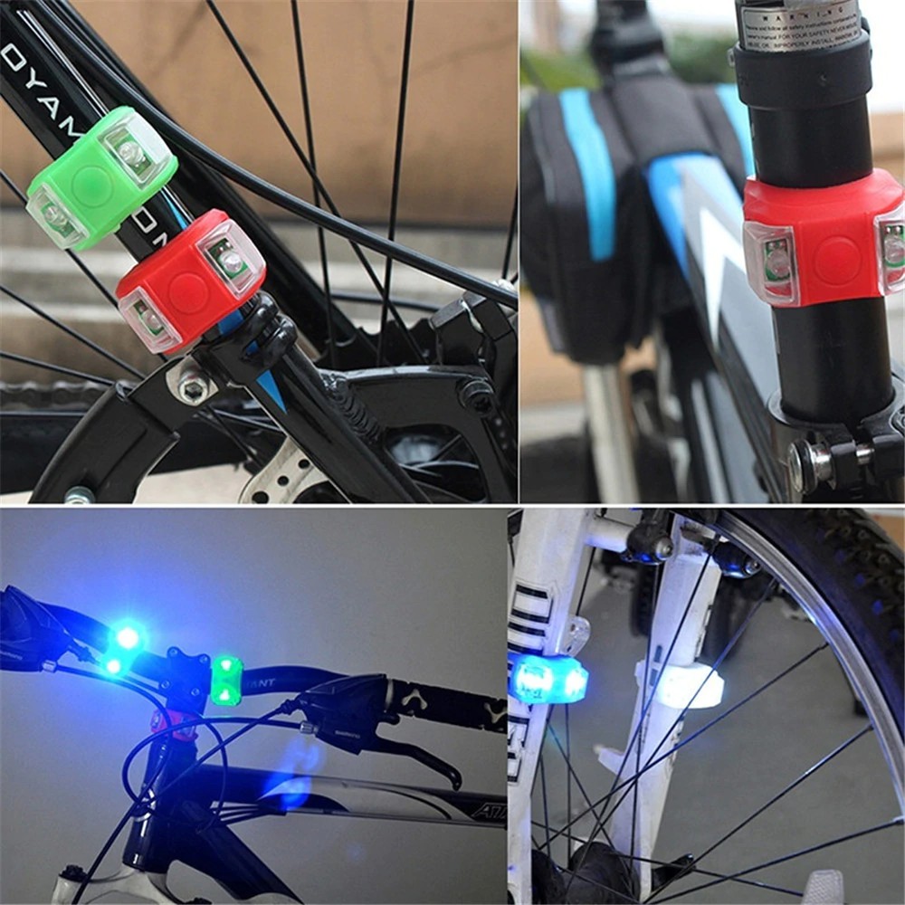 YGRETTE - 2PCS SET Lampu LED Sepeda Silikon Bicycle Light Depan Belakang