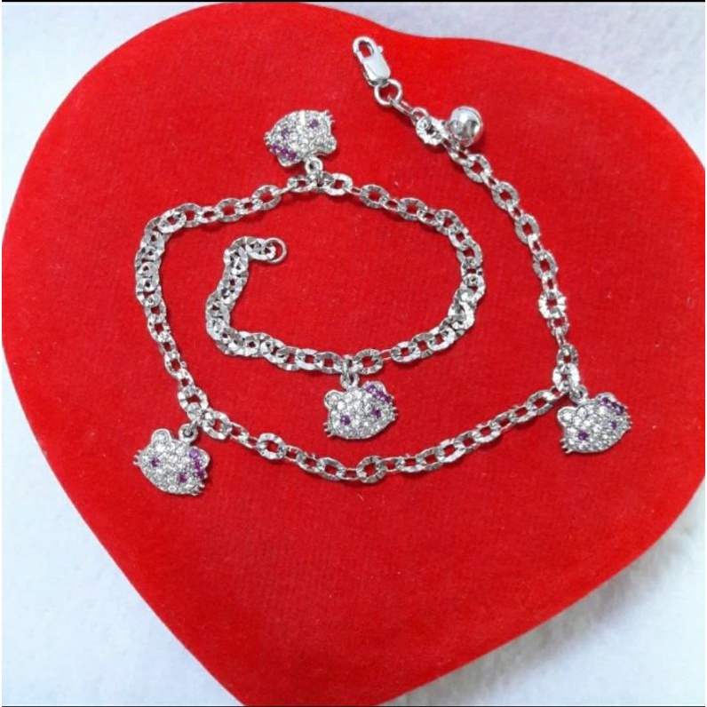 Gelang kaki perak silver 925.gelang kaki dewasa 093