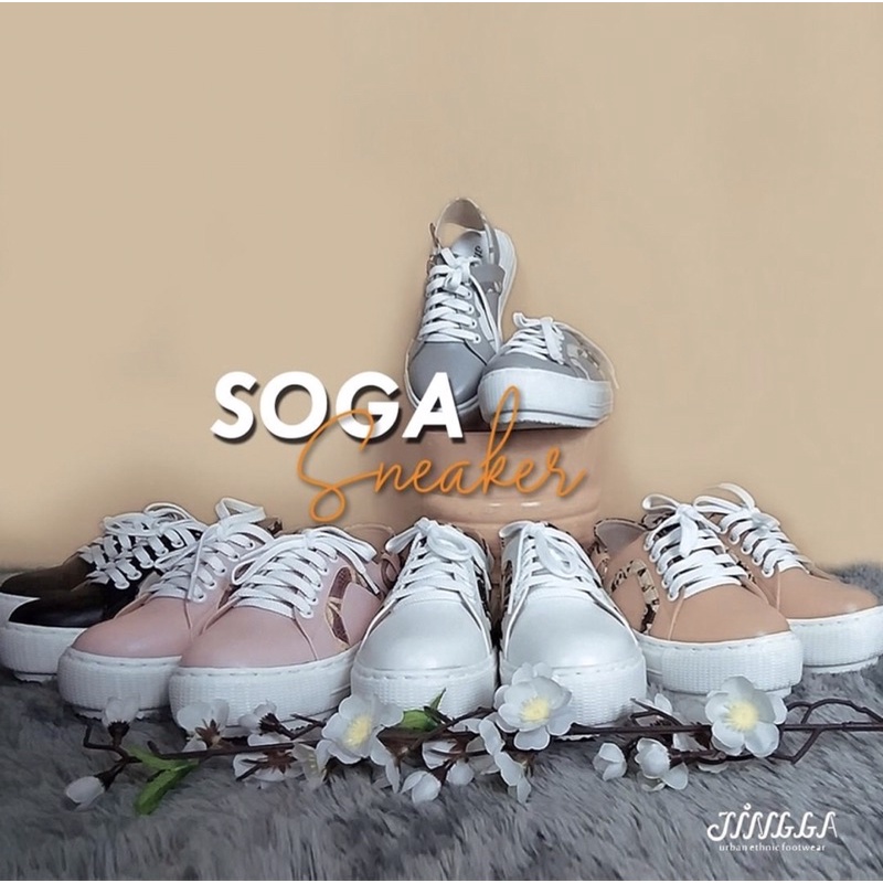 Sepatu Sneakers Kets Wanita Terbaru Kekinian Trend 2021 Jingga Soga Sneaker Batik Etnik size 35-44