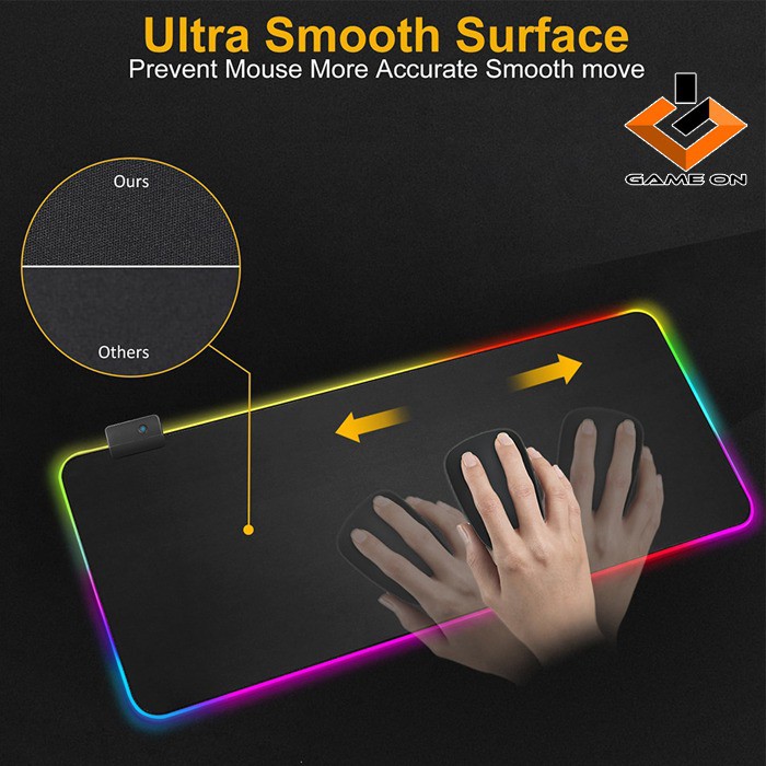 MOUSE PAD / ALAS MOUSE GAMING LED RGB PANJANG 80 X 30CM