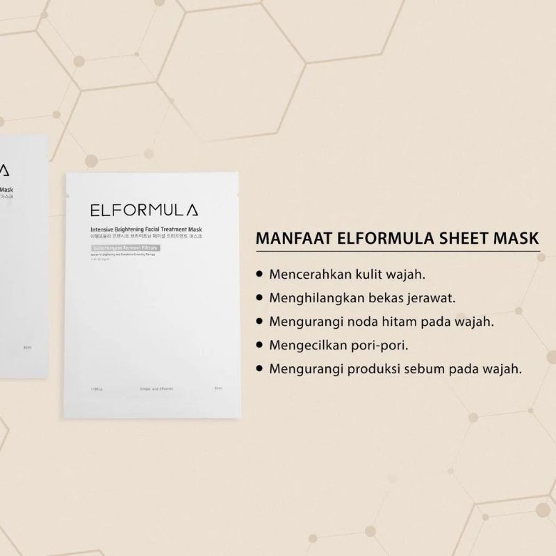 Masker Sheetmask Elformula Brightening