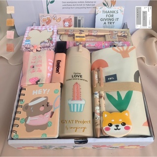 [ READY ] PASTEL STUDY SET 12 in 1 Paket Alat Tulis Korea Stationery Set Journaling Kit Aesthetic by GYAT Project ATK Hadiah Anak Notes Spiral Peralatan Sekolah Lucu Perlengkapan Belajar Bujo Journaling Vintage Kado Ulang Tahun Kado Wisuda Kado Natal Unik