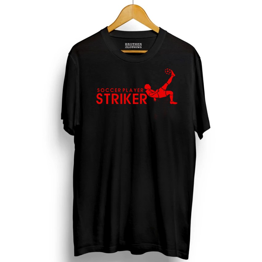 Kaos Distro Pemain Bola Striker Red - Abu Misty Premium