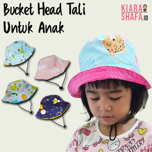 Topi Anak - Bucket Hat Tali Untuk Anak