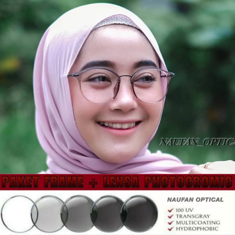 frame kacamata + lensa Photocromic / kacamata antiradiasi / kacamata / kacamata best seller / 1050