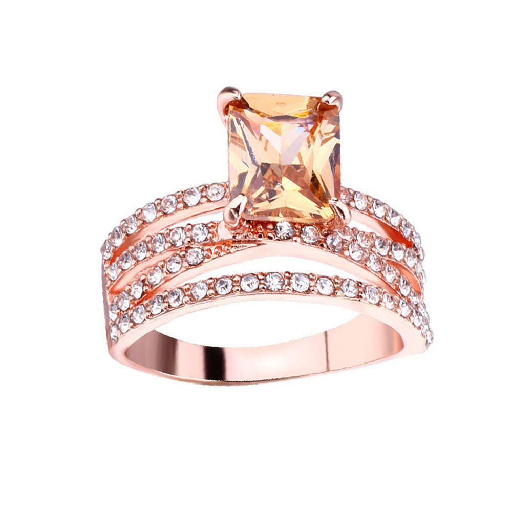 Lily Cincin Susun Wanita Gadis Jari Fashion Pertunangan Perhiasan Aksesoris Rose Gold Knuckle Joint Ring