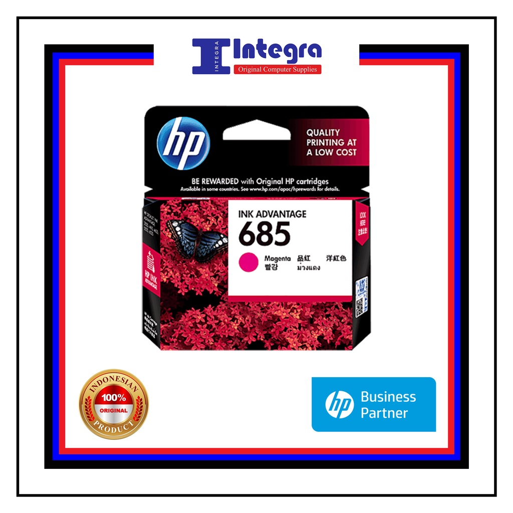 Tinta HP 685 Magenta Original Cartridge - CZ123AA