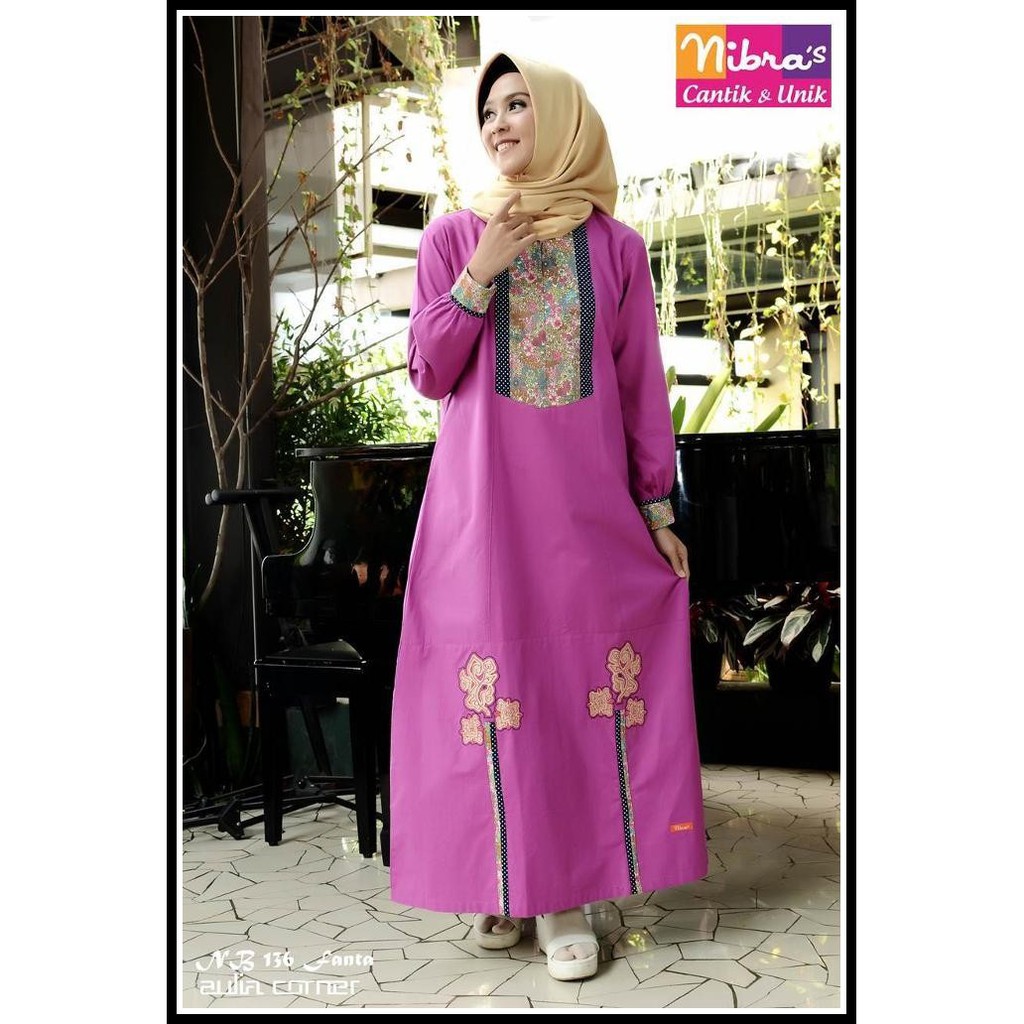 Baju Gamis Model Sekarang Nibras NB 136 Fanta Baju Wanita Terbaru Model Gamis Terbaru