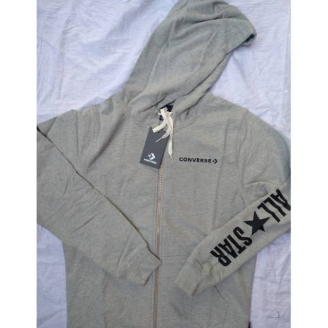 Zip Hoodie Converse All Star Grey Original New Murah