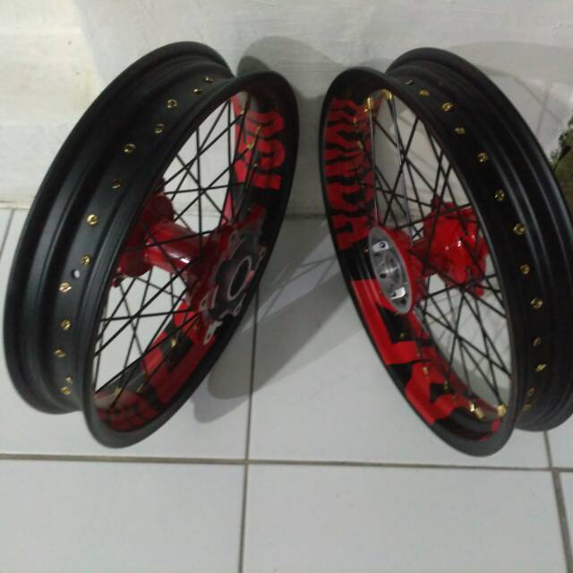 Velg Honda CRF 150L plus cakram depan belakang velg uk 300 400 ring 17