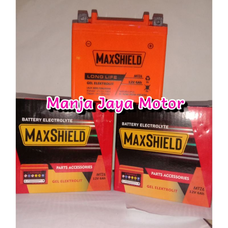 aki mtz6 maxshield for vario 125 / satria fu / vario 150 dll