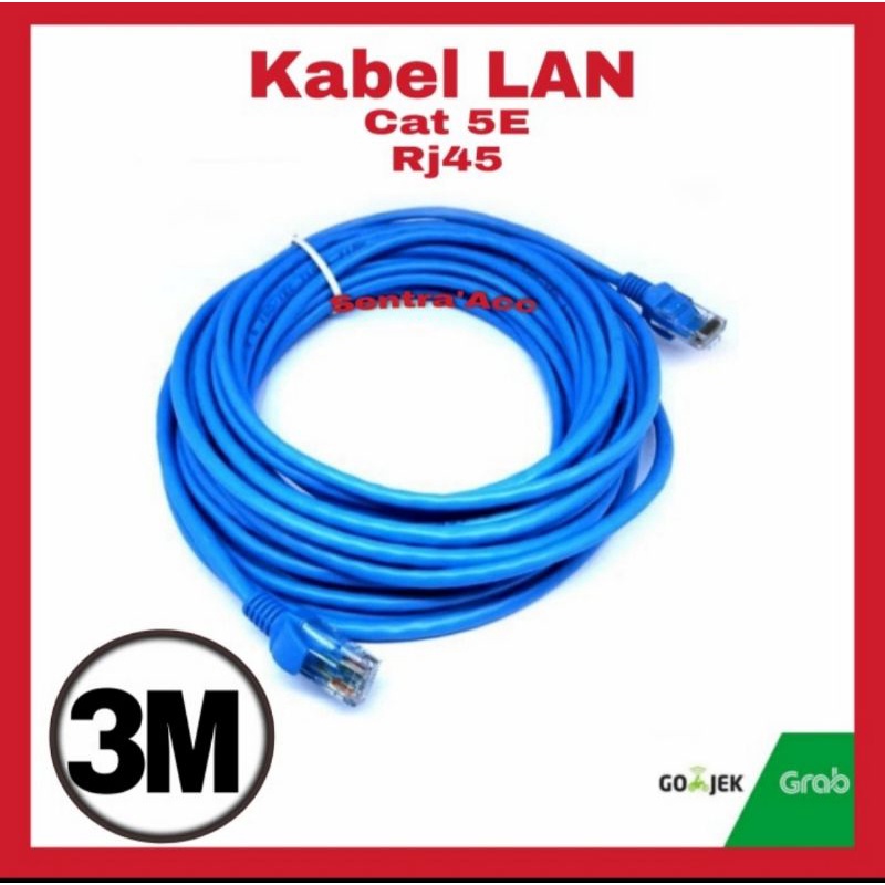 Kabel Lan 3M / Kabel Lan Utp Cat 5E 5 Meter / Kabel Lan 3 Meter