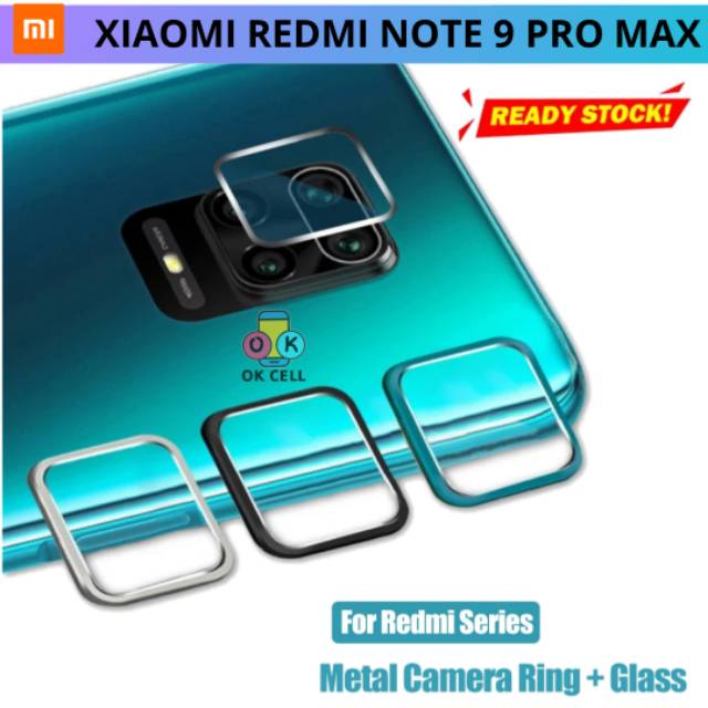 2in1 Tempered Glass Camera Xiaomi Redmi Note 9 Pro Max - Ring Kamera Redmi Note 9 Pro Max Premium