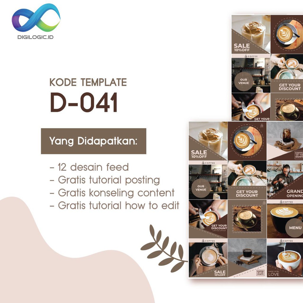 Template Feed Instagram Puzzle Grid Keren D 041 Shopee Indonesia