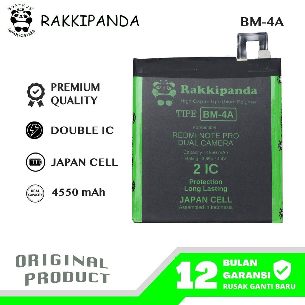 R/K- RakkiPanda - BM4A BM 4A Redmi Pro Dual Camera Batre Batrai Baterai