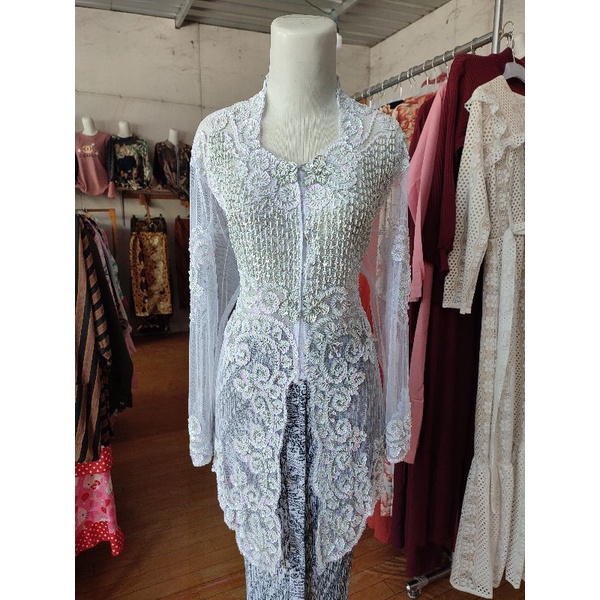 kebaya akad jumbo nikah ijab payet putih mewah