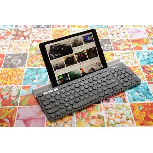 Dijual Logitech K780 Wireless Bluetooth Dual Mode Mac Windows iPad Android Tablet Keyboard Murah