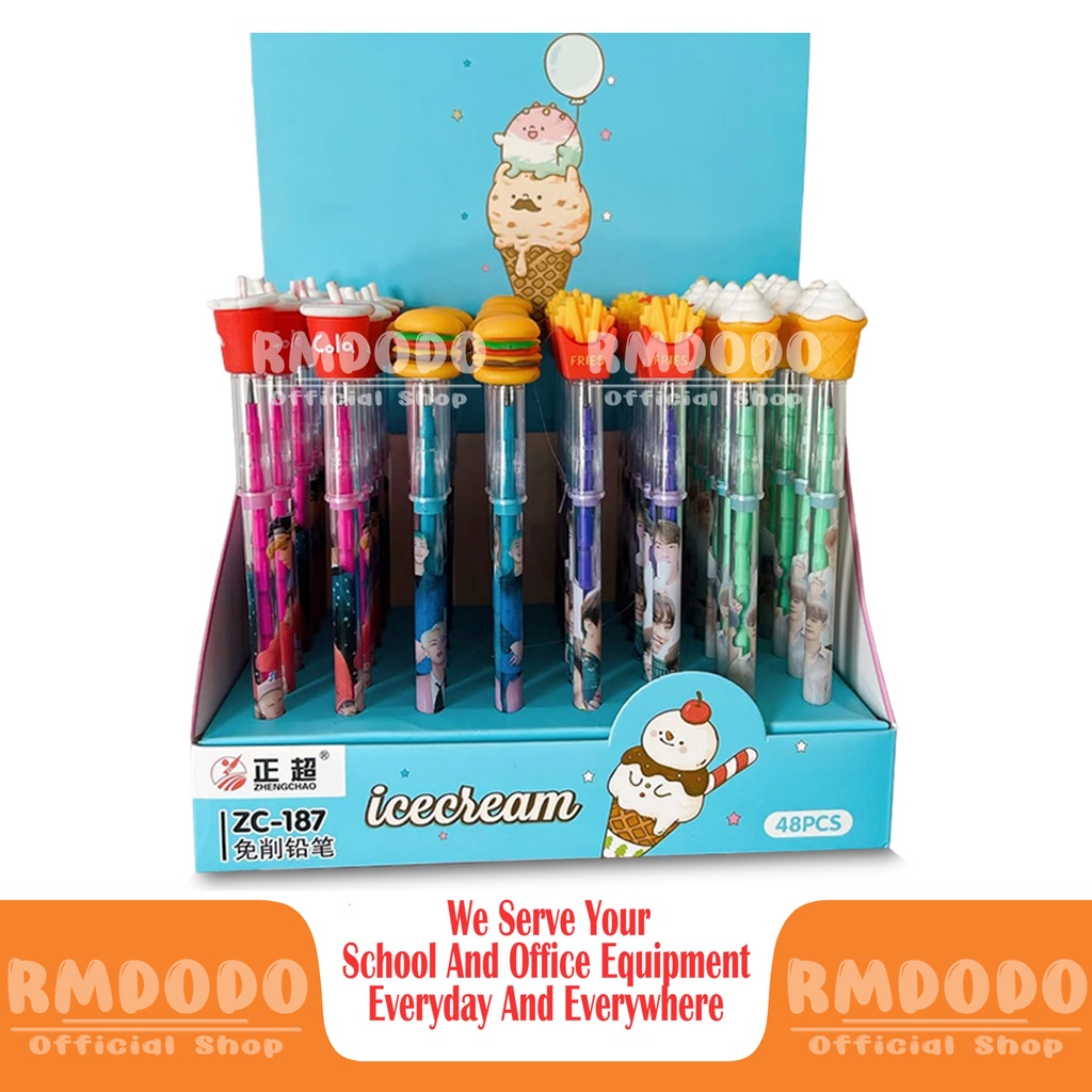 

Rmdodo - (4pc) Pensil Lantu Ice Cream Series / Lantu Bensia / Pensil Cabut Lucu / Pensil Bongkar Pasang Murah Berkualitas Bisa Cod