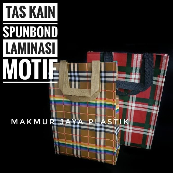 

PROMO [ LAMINASI KOTAK ] TAS KAIN BELANJA SPUNBOND LAMINASI KUAT