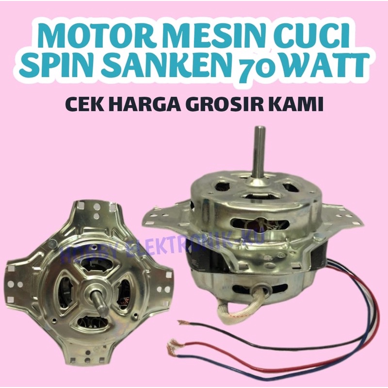 MOTOR MESIN CUCI SPIN 70WATT SANKEN