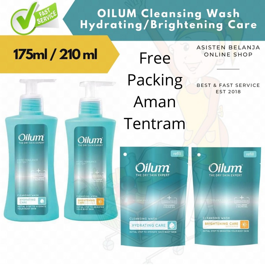 OILUM Hydrating / Brightening Care Soap Cair Refil 175 ml / Botol 210 ml