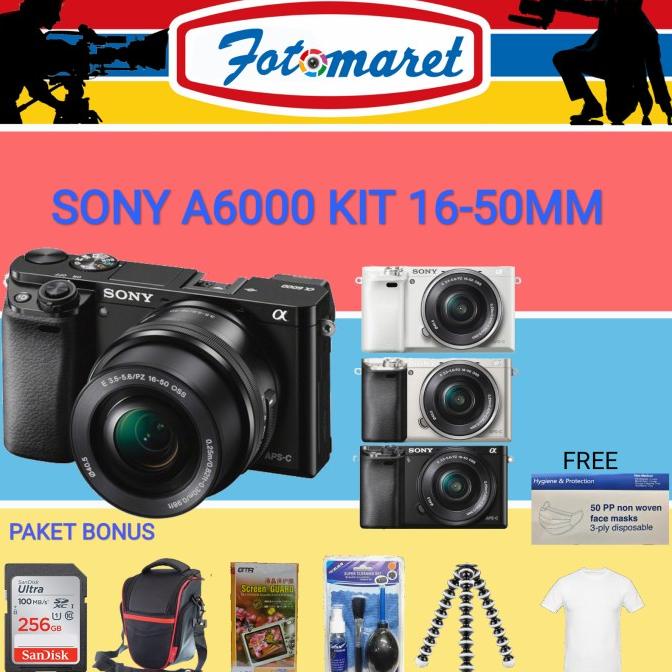 kamera digital sony a6000 kit 16 50mm sony a6000 kit 16 50mm paket acc garansi resmi kamera