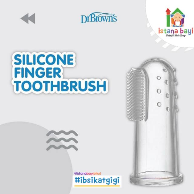 Dr.Brown's Silicone Finger Toothbrush with Case - sikat gigi bayi HG010