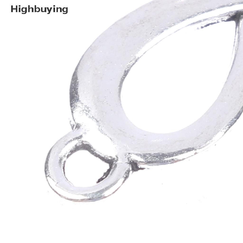 Hbid 20PCS Charms Link Simbol Infinity Warna Silver Untuk Membuat Liontin DIY