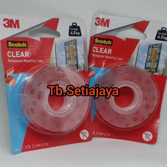 

(BISA COD) Scotch Clear Mounting Tape 21mm x 2M / Double Tape 3M Clear STOK TERBATAS Kode 366