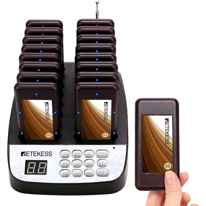 New Call Waiting System Calling System Restaurant Pager Calling - Mesin Antrian Restoran - Retekess
