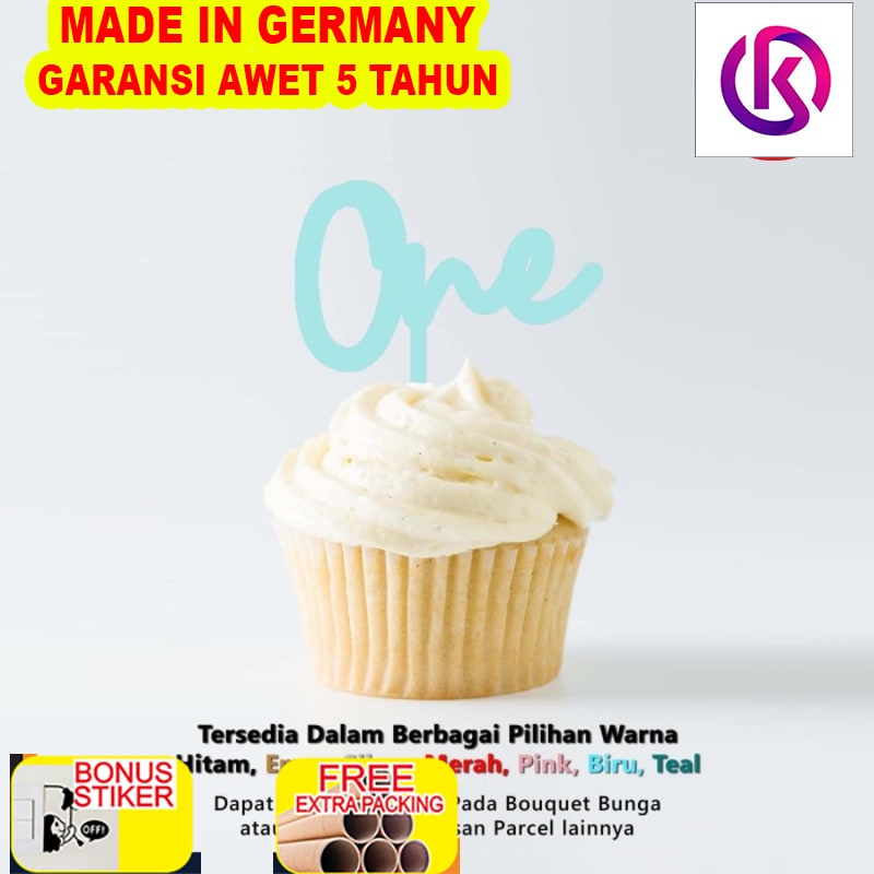 

Murah Cup Cake Topper Mini - ONE - Topper Kue Birthday Baby Newborn