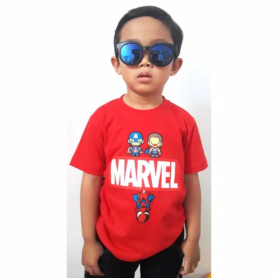 Kaos anak Superhero MARVEL / Kaos anak laki - laki 2-9 tahun motif karakter