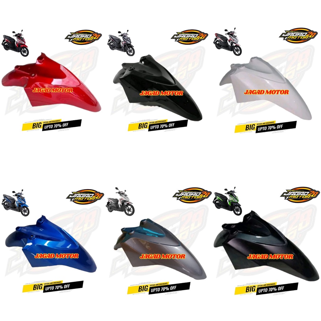 Spakbor Depan Vario Techno 110 Lama Hitam Putih Merah Biru Violet/ Sepakbor Depan Honda Vario Techno 110 Karbu Lama Hitam Putih Merah Biru Violet/ Spakbor Slebor Depan Vario Techno 110 CBS Karbu Hitam Putih Merah Biru Violet