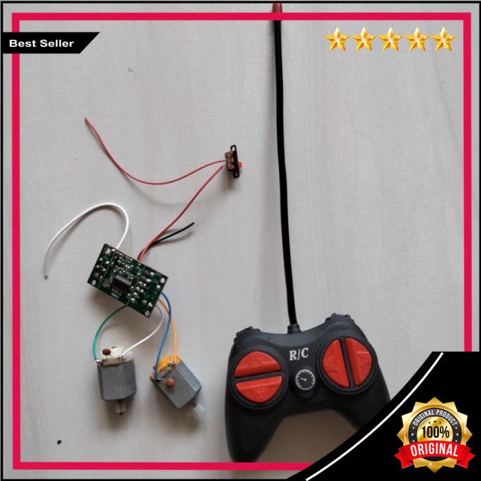 Original Paket Modul PCB dan Remote Control Off Road PCB Board Mobil RC - 27Mhz-NonLed Asli Murah Te